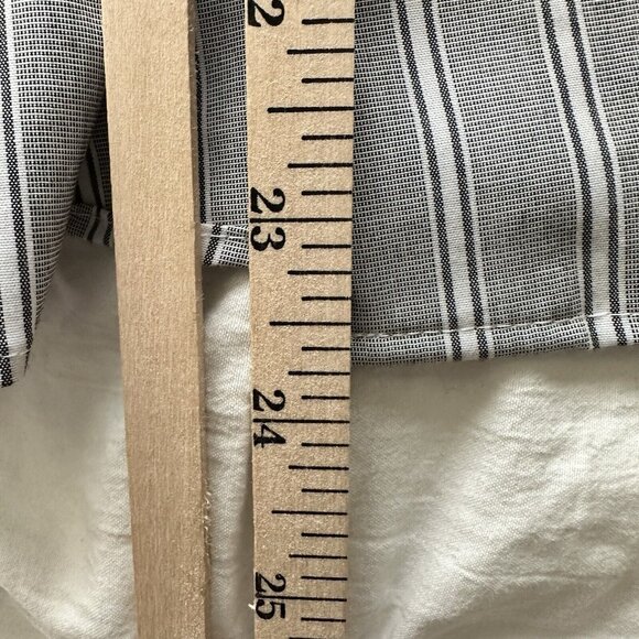 Express 1MX Extra Slim Fit Stretch Cotton Casual Dress Shirt Sz S 14-14.5 Gray - Picture 6 of 8